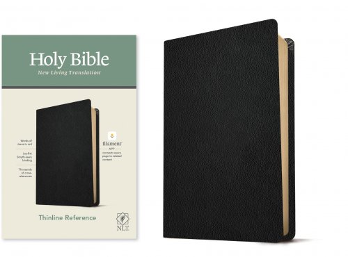 NLT Thinline Reference Bible, Filament Enabled (Genuine Leather, Black, Red Letter)