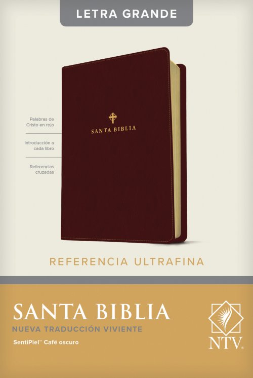 Santa Biblia NTV, Edición de referencia ultrafina, letra grande (SentiPiel, Café oscuro , Índice)