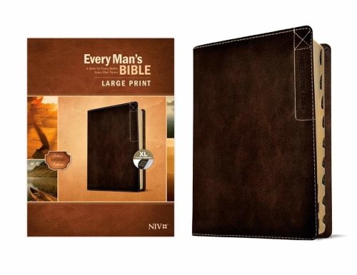 NIV Every Man's Bible, Brown, Imitation Leather, Large Print, Thumb Index, Study Notes, Articles, Book Introductions, Biblical People Profiles, Advice from Christian Leaders