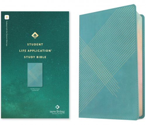 NLT Student Life Application Study Bible, Filament Enabled (LeatherLike, Teal Blue Striped, Red Letter)