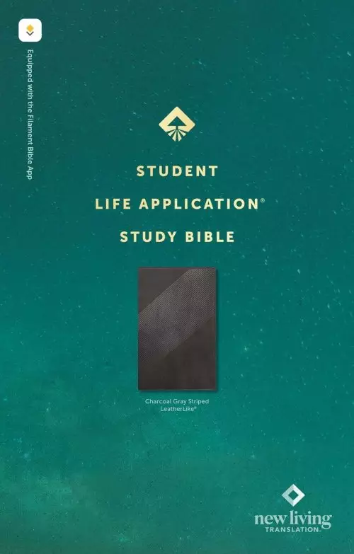 NLT Student Life Application Study Bible, Filament Enabled (LeatherLike, Charcoal Gray Striped, Red Letter)