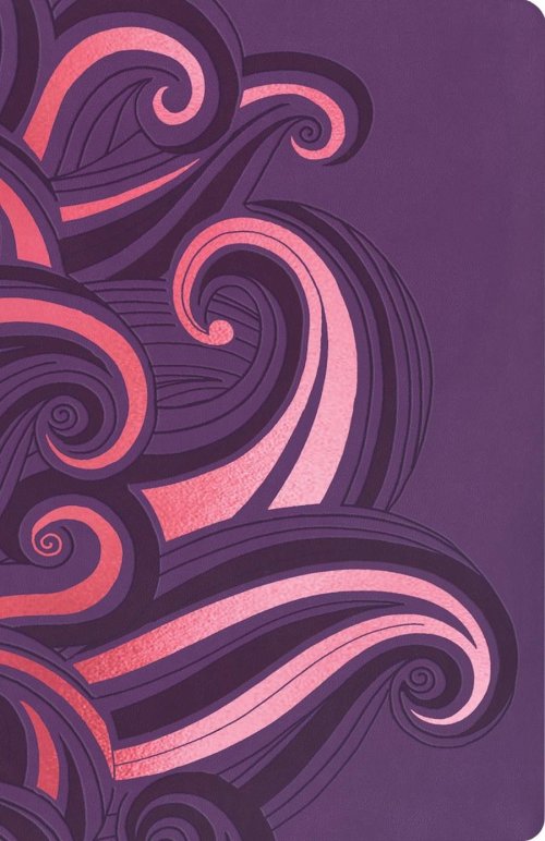 Hands-On Bible NLT (LeatherLike, Purple/Pink Swirls)