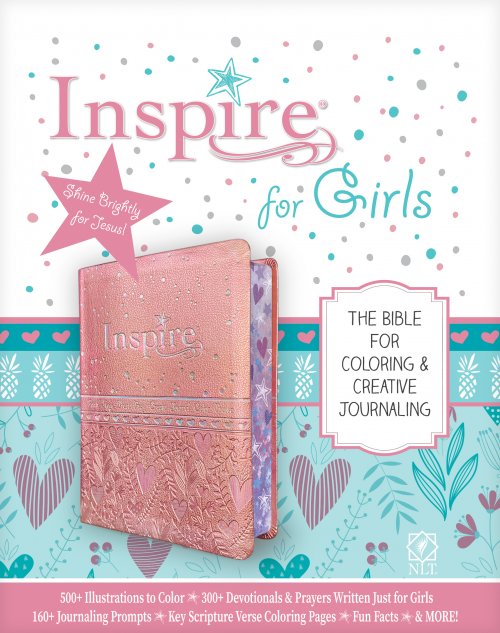 NLT Inspire Bible for Girls, Pink, Imitation Leather