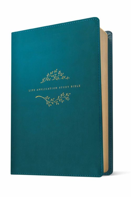 NLT Life Application Study Bible, Third Edition (LeatherLike, Teal Blue, Red Letter)