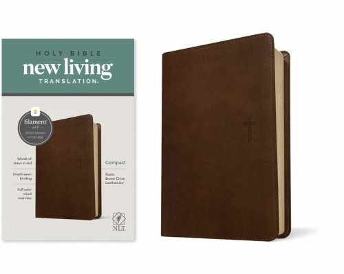 NLT Compact Bible, Filament Enabled (LeatherLike, Rustic Brown, Red Letter)