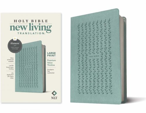 NLT Large Print Bible, Teal, Imitation Leather, Filament, Premium Value, Print + Digital Bible, App Content, Study Material, Devotional Material