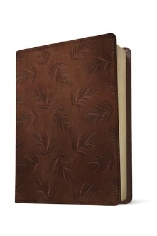 NLT Wide Margin Bible, Filament Enabled (LeatherLike, Dark Brown Palm, Red Letter)