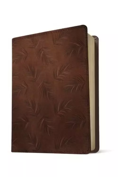 NLT Wide Margin Bible, Filament Enabled (LeatherLike, Dark Brown Palm, Red Letter)