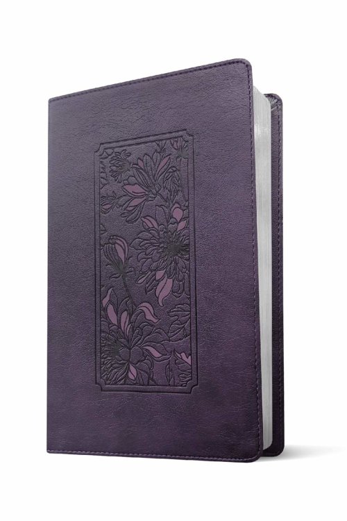 KJV Thinline Reference Bible, Filament Enabled (LeatherLike, Floral Frame Purple, Red Letter)