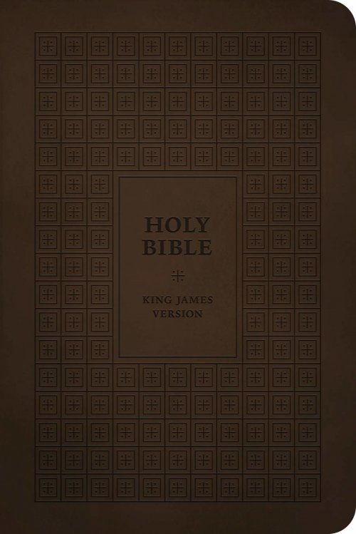 KJV Large Print Premium Value Thinline Bible, Filament Enabled (LeatherLike, Dark Brown Tile, Red Letter)