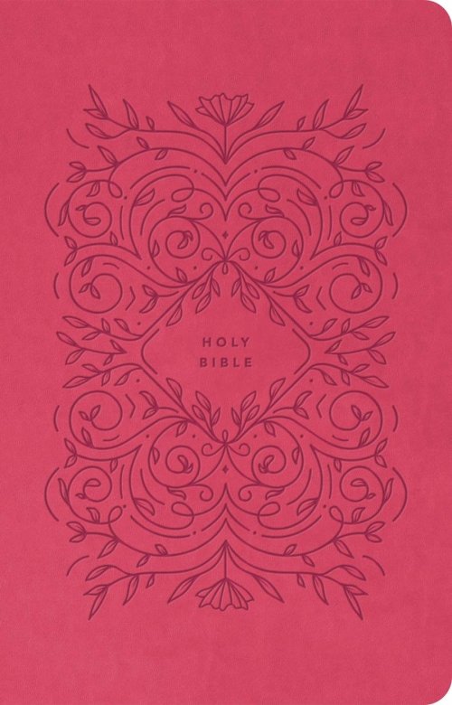 Premium Gift Bible NLT (LeatherLike, Very Berry Pink Vines, Red Letter)