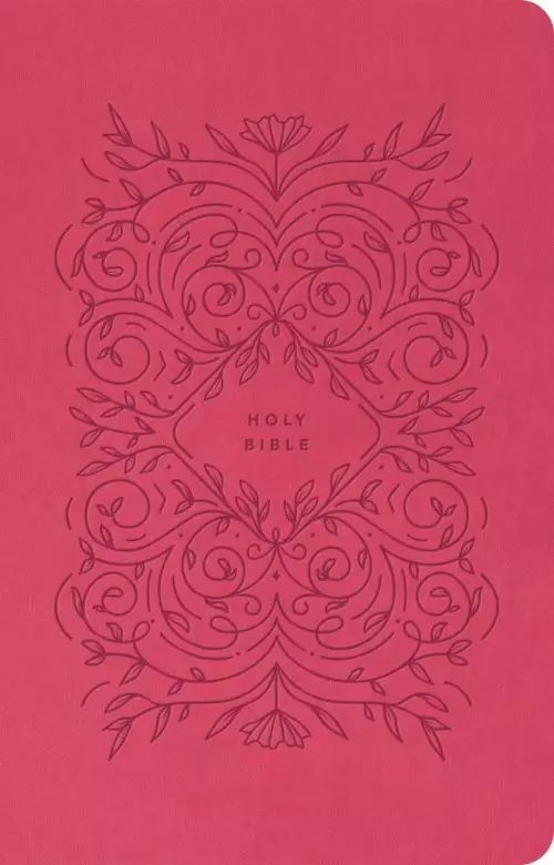 Premium Gift Bible NLT (LeatherLike, Very Berry Pink Vines, Red Letter)