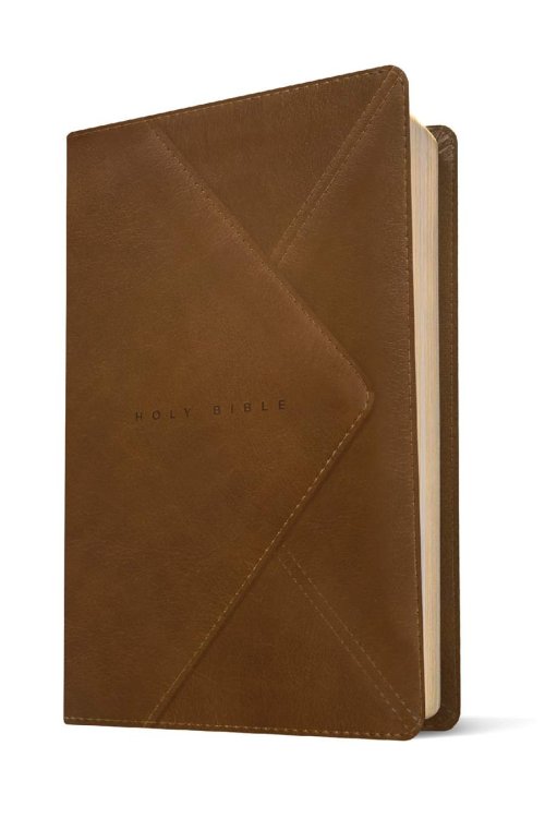 NLT Thinline Reference Bible, Filament Enabled (LeatherLike, Messenger Brown, Red Letter)