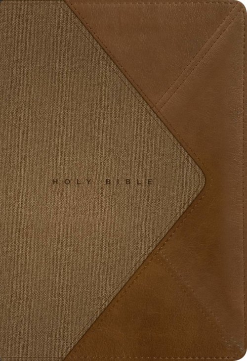 NLT Large Print Thinline Reference Zipper Bible, Filament Enabled (LeatherLike, Messenger Stone & Camel , Red Letter)