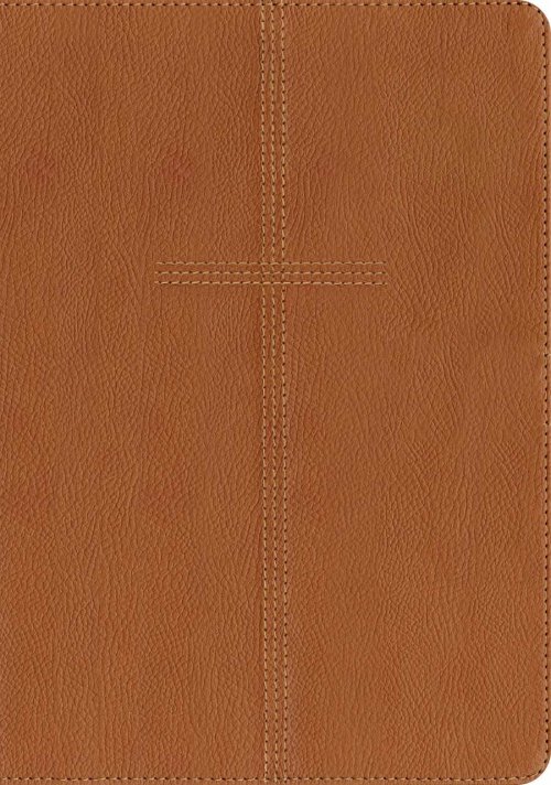 Every Man's Bible NIV, Large Print (LeatherLike, Cross Saddle Tan, Indexed)