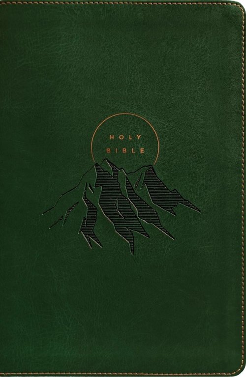 NLT Personal Size Giant Print Bible, Filament Enabled (LeatherLike, Evergreen Mountain , Red Letter)