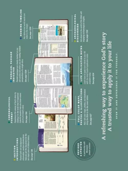 NLT Chronological Life Application Study Bible, Second Edition (LeatherLike, Palm Forest Teal)