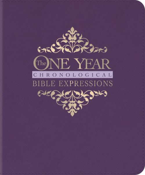 One Year Chronological Bible Expressions NLT (LeatherLike, Imperial Purple)