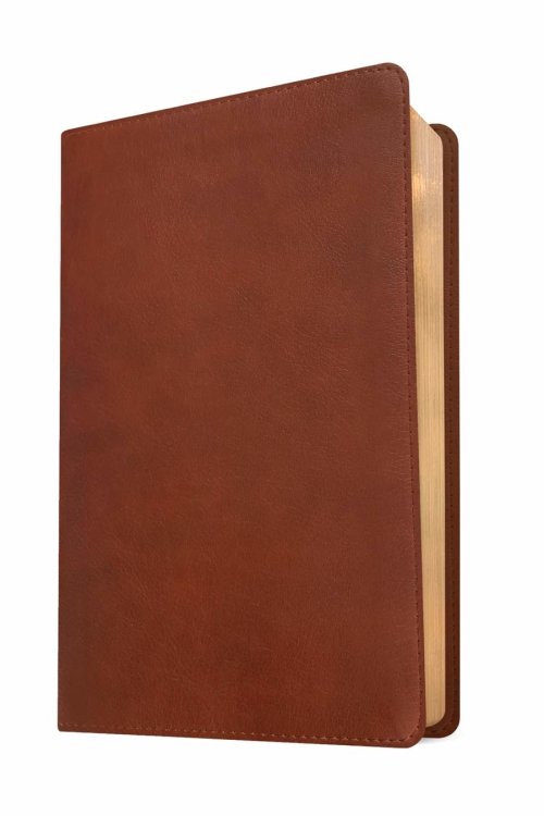 NLT Thinline Center-Column Reference Bible, Filament Enabled (LeatherLike, Rustic Brown, Red Letter)