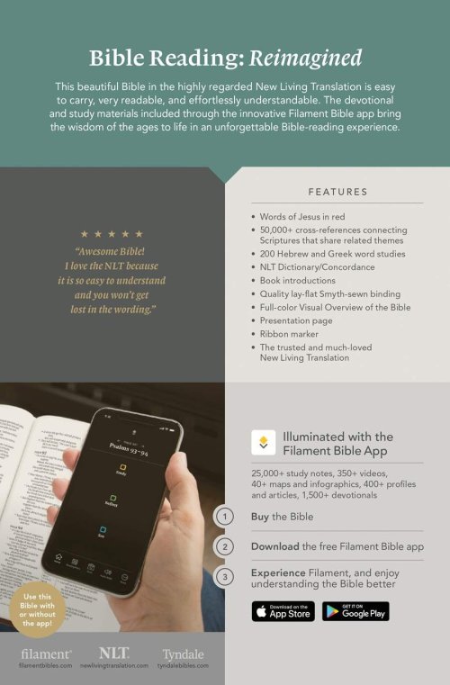 NLT Thinline Center-Column Reference Bible, Filament-Enabled Edition