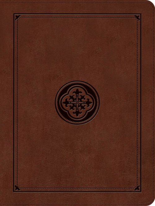 KJV Wide Margin Bible, Filament Enabled (LeatherLike, Dark Brown Medallion, Indexed, Red Letter)