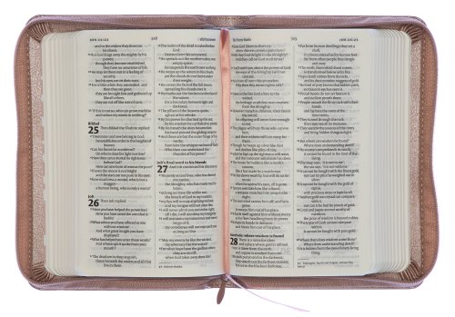 NIV Pocket Bible, Rose Gold, Imitation Leather, Zip, Shortcuts to Key Passages, Ribbon Marker