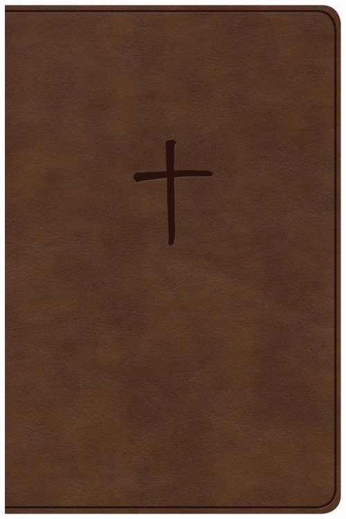 CSB Compact Bible, Brown, Imitation Leather, Two-Column Text, Topical Subheadings, Words of Christ in Red, Concordance, Presentation Page