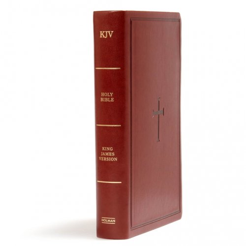 KJV Large Print Personal Size Reference Bible, Brown Leathertouch