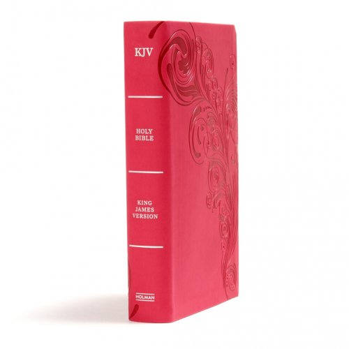 KJV Large Print Personal Size Reference Bible, Pink Leathertouch