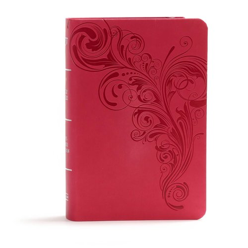 KJV Large Print Compact Reference Bible, Pink LeatherTouch