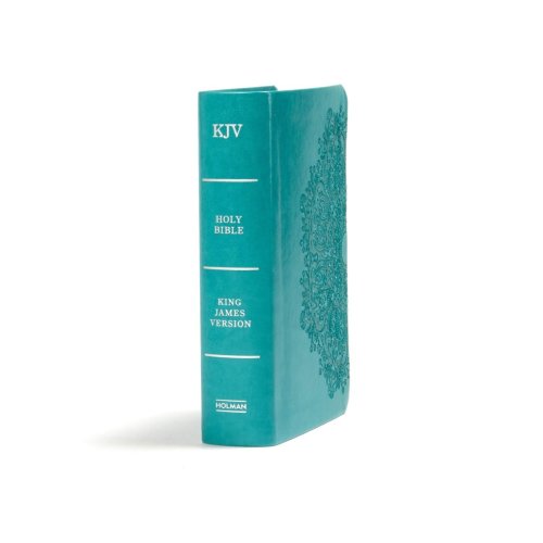 KJV Large Print Compact Reference Bible, Teal LeatherTouch