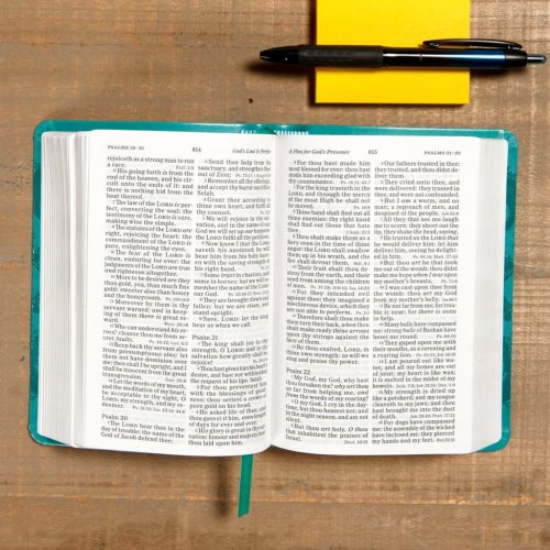 KJV Large Print Compact Reference Bible, Teal LeatherTouch