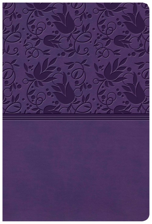 KJV Giant Print Reference Bible, Purple LeatherTouch