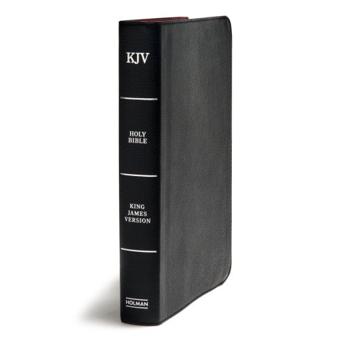 KJV Giant Print Reference Bible, Black Genuine Leather, Indexed