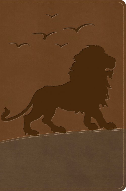 KJV One Big Story Bible, Brown Lion LeatherTouch