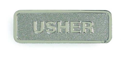 Usher Badge Silver Finish