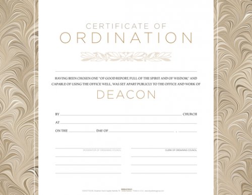 Deacon Ordination Flat Certificate (Pkg 6)