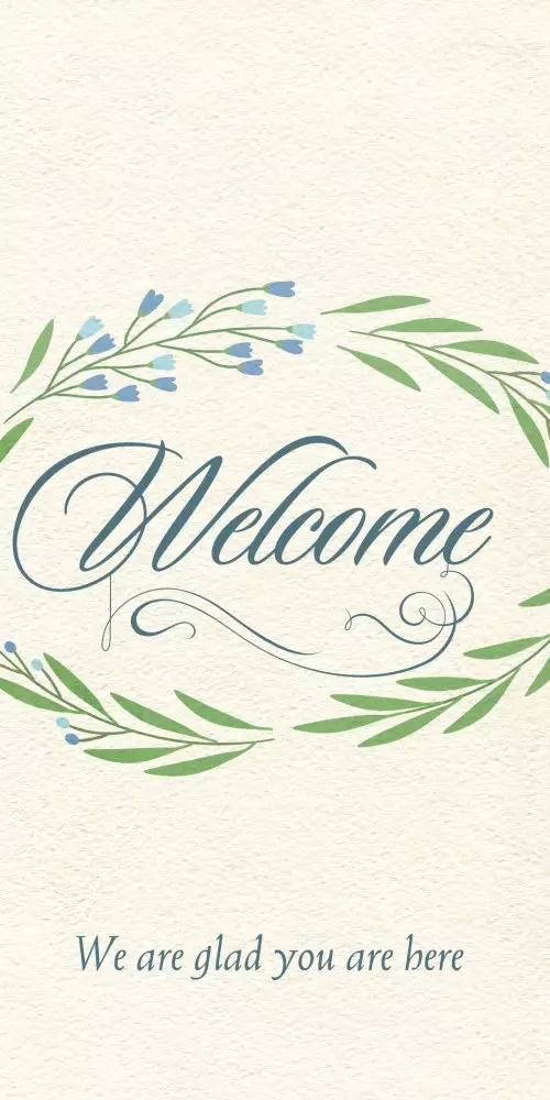 Guest Card - Welcome We Are Glad You Are Here (Package of 50)