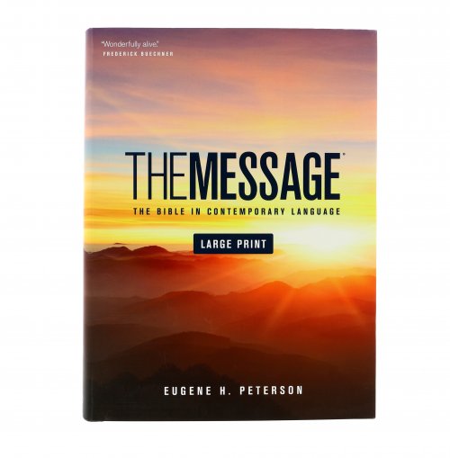 The Message Bible Large Print, Bible, Purple, Hardback, Paraphrase, Maps, Charts, Timelines, Ribbon Marker