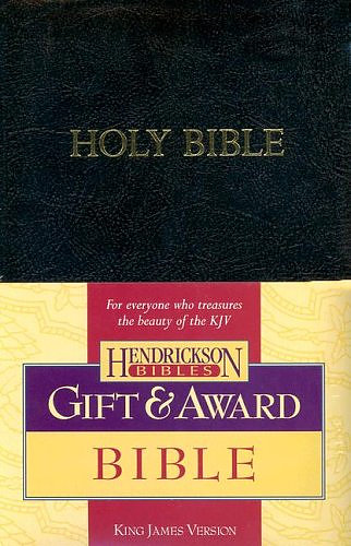 KJV Gift & Award Bible, Black, Imitation Leather, Economy, Presentation Page, Red Letter, Colour Maps