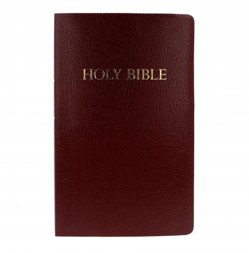 KJV  Gift & Award Bible Burgundy Imitation Leather Words of Christ in Red