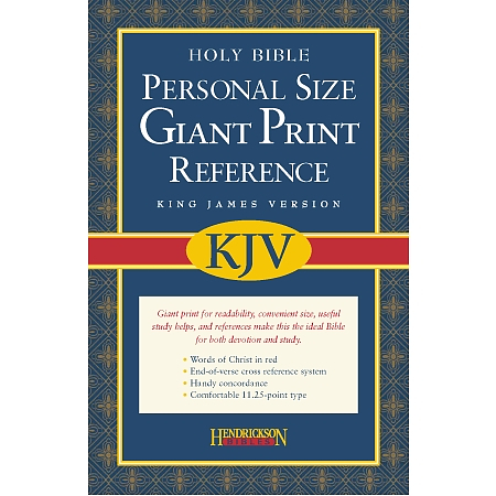 KJV Personal Size Reference Bible: Black, Imitation Leather, Giant Print