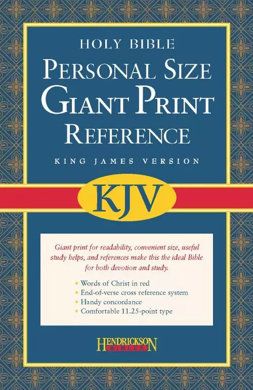 KJV Personal Size Giant Print Reference Bible: Burgundy, Imitation Leather