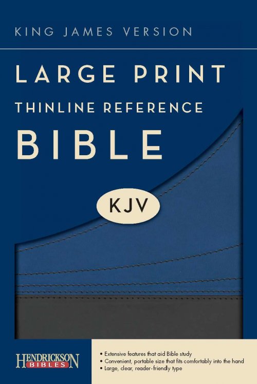 Kjv L P Thinline Ref Slate Blue Lth