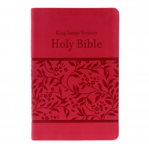 KJV Deluxe Gift And Award Bible For Women, Pink, Imitation Leather, Presentation Page, Words in Red, 32-Page Study, Dictionary, Concordance, Reading Plan