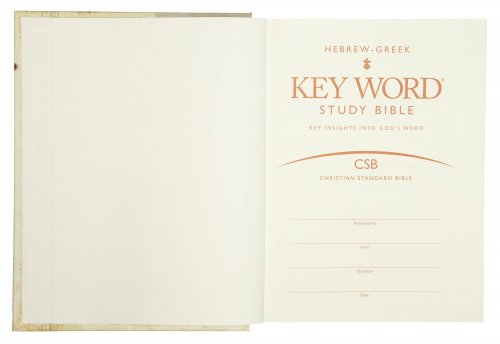 The CSB Hebrew-Greek Key Word Study Bible Hardback, Cross Reference, Red Letter, Dictionary, Concordance, Key Words, Introductions