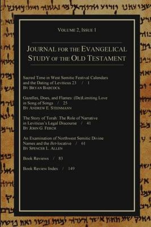 Journal for the Evangelical Study of the Old Testament, 2.1