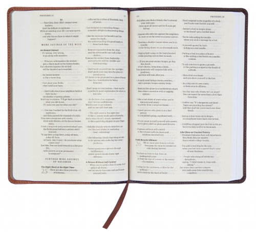 The Message Bible Deluxe Gift Bible, Brown, Imitation Leather, Paraphrase, Presentation Page, Maps, Charts, Timelines, Ribbon Marker