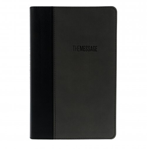 The Message Bible Deluxe Gift Bible, Grey, Imitation Leather, Presentation Page, Bible Overview, Timeline, Maps