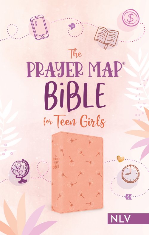 Prayer Map Bible for Teen Girls NLV [Coral Dandelions]